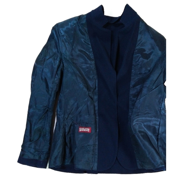 Vintage 100% Wool Worthington Fully Lined Blue Single Breasted Winter Blazer - Picture 6 of 7